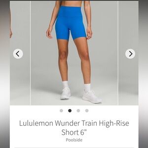 lululemon athletica wunder train short 6” in poolside